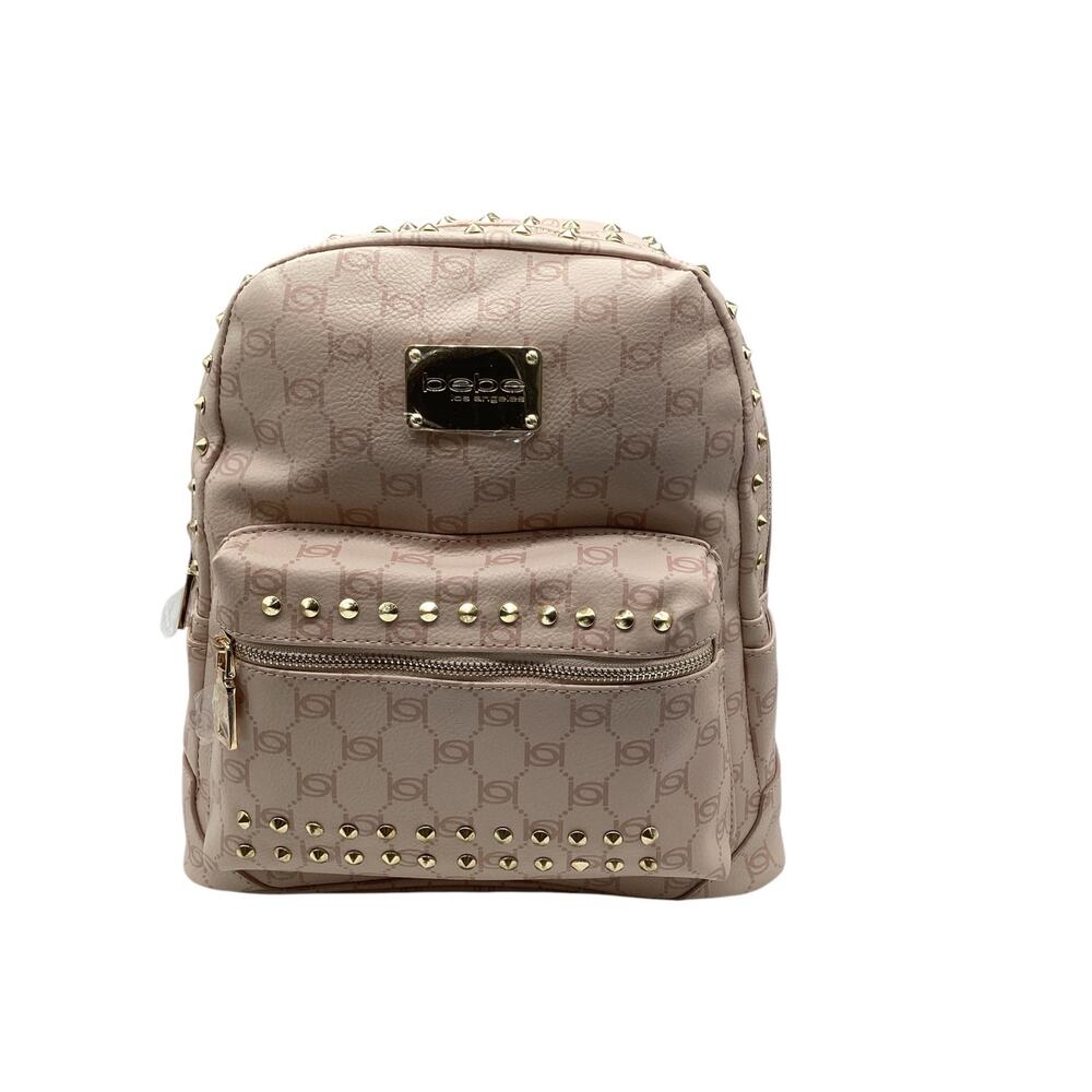 bebe Brand New Women’s Backpack With Zippers Front Pocket Blush Pink